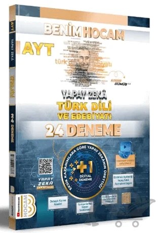 2024 AYT Yapay Zeka Türk Dili ve Edebiyatı 24 Deneme – Kadir Gümüş – Benim Hocam Yayınları kitap kapağı