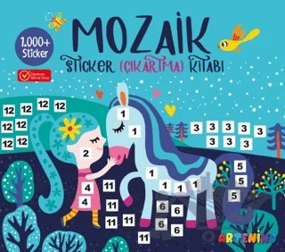 Mozaik Sticker Çıkartma Kitabı - Turkuaz – Kolektif – Artenino Yayıncılık kitap kapağı
