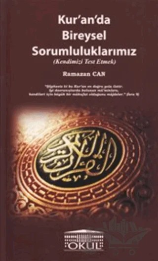 Kur'an'da Bireysel Sorumluluklarımız – Ramazan Can – Okul Yayınları kitap kapağı