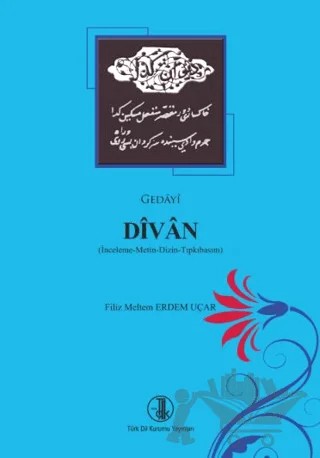 Gedayi Divan – Filiz Meltem Erdem Uçar – Türk Dil Kurumu Yayınları kitap kapağı