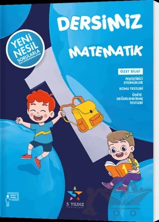 1. Sınıf Dersimiz Matematik Soru Bankası – Raziye Sude Oğuz – 5 Yıldız Yayınları kitap kapağı