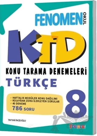 8. Sınıf Fenomen Türkçe 40'lı Konu Denemeleri – Kolektif – Fenomen Yayınları kitap kapağı