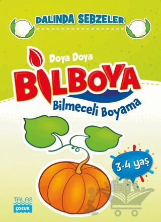 Dalında Sebzeler - Doya Doya Bilboya Bimeceli Boyama (3-4 Yaş) – Kolektif – Talas Yayınları kitap kapağı