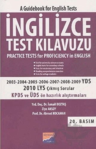İngilizce Test Kılavuzu - Practice Tests for Proficiency in English – İsmail Boztaş – Siyasal Kitabevi - Eğitim kitap kapağı