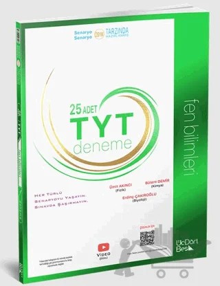 TYT 25’li Fen Bilimleri Deneme – Bülent Demir, Erdinç Çakıroğlu, Mustafa Aktaş, Ümit Akıncı – Üç Dört Beş Yayınları kitap kapağı
