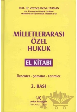 Milletlerarası Özel Hukuk El Kitabı – Zeynep Derya Tarman – Vedat Kitapçılık kitap kapağı