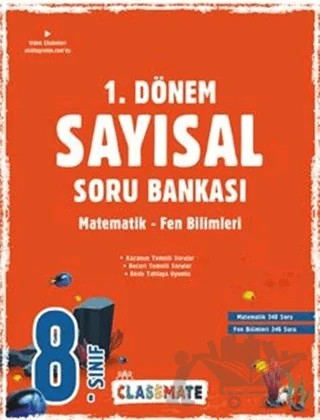8. Sınıf Classmate 1. Dönem Sayısal Soru Bankası – Kolektif – Okyanus Yayınları kitap kapağı