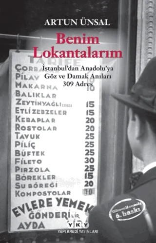 Benim Lokantalarım – Artun Ünsal – Yapı Kredi Yayınları kitap kapağı