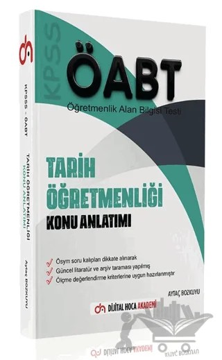 ÖABT Tarih Öğretmenliği Konu Anlatımı Akademi – Aytaç Bozkuyu – Dijital Hoca kitap kapağı