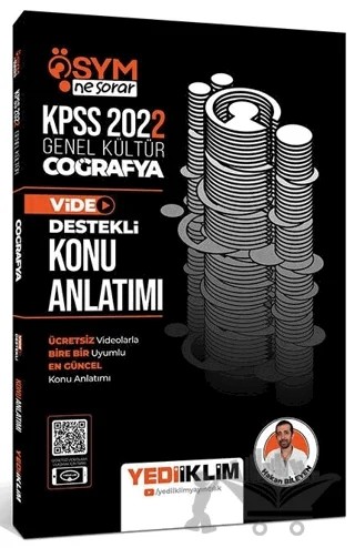 2022 KPSS Genel Kültür ÖSYM Ne Sorar Coğrafya Video Destekli Konu Anlatımı – Hakan Bileyen – Yediiklim Yayınları kitap kapağı