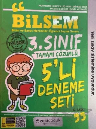 3. Sınıf Bilsem 5'li Deneme Seti – Kolektif – Zekiçocuk Eğitici Kitaplar kitap kapağı