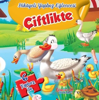 Hikayeli Yapboz Eğlencesi - Çiftlikte – Kolektif – Yumurcak Yayınları kitap kapağı