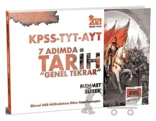 2021 KPSS TYT AYT 7 Adımda Tarih Genel Tekrar – Mehmet Sürek – Yargı Yayınevi kitap kapağı