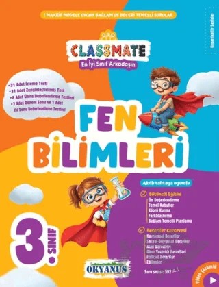 3. Sınıf Classmate Fen Bilimleri Soru Bankası – Serpil Ertuna – Okyanus Yayınları kitap kapağı