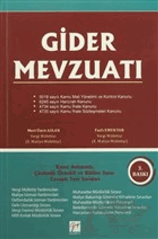 Gider Mevzuatı – Fazlı Emektar, Mert Ümit Aslan – Gazi Kitabevi kitap kapağı
