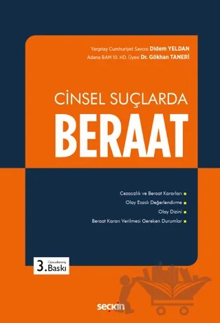 Cinsel Suçlarda Beraat – Didem Yeldan, Gökhan Taneri – Seçkin Yayıncılık kitap kapağı