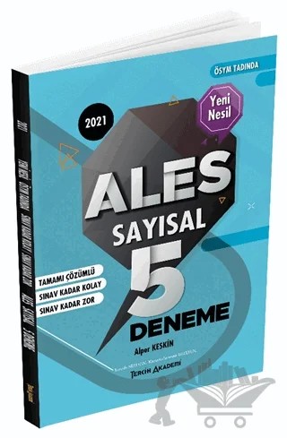 2021 ALES Sayısal Tamamı Çözümlü 5 Deneme – Alper Keskin – Tercih Akademi Yayınları kitap kapağı