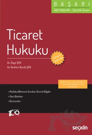 Adli Hakimlik Savcılık Sınavı BAŞARI - Ticaret Hukuku – Özge Şen, İbrahim Burak Şentürk – Seçkin Yayıncılık kitap kapağı