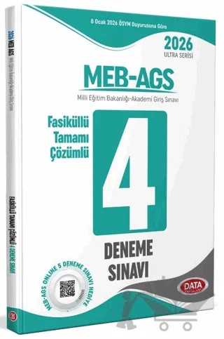 2026 MEB-AGS Fasiküllü Tamamı Çözümlü 4 Deneme Sınavı – Kolektif – Data Yayınları kitap kapağı