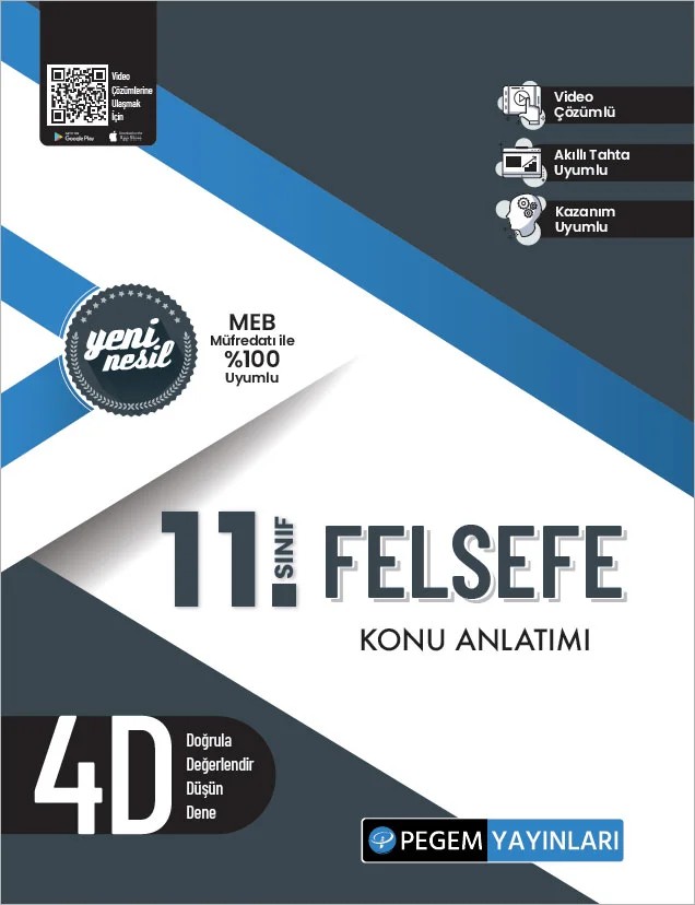 Pegem 11. Felsefe Konu Anlatımı – Pegem Akademi Yayıncılık kitap kapağı