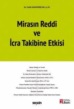 Mirasın Reddi ve İcra Takibine Etkisi – Fatih Karamercan – Seçkin Yayıncılık kitap kapağı