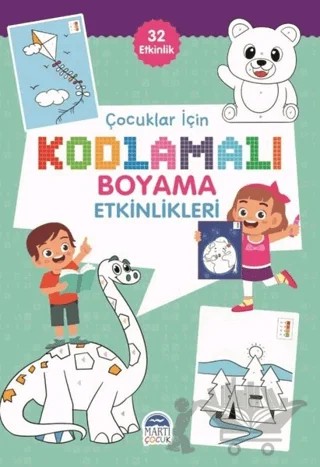 Çocuklar için Kodlama Etkinlikleri - Yeşil - 32 Etkinlik – Kolektif – Martı Çocuk Yayınları kitap kapağı