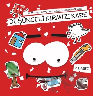 Düşünceli Kırmızı Kare – Sümeyra T. Demir – Balık Kitap kitap kapağı
