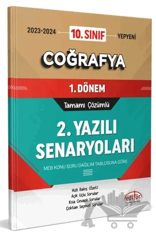 10. Sınıf Coğrafya 1. Dönem Ortak Sınavı 2. Yazılı Senaryoları Tamamı Çözümlü – Kolektif – Editör Yayınevi kitap kapağı
