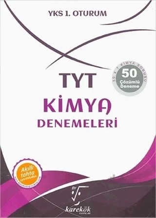 YKS 1. Oturum TYT Kimya Denemeleri – Ahmet Nacar – Karekök Yayıncılık kitap kapağı