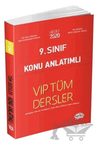 9. Sınıf VİP Tüm Dersler Konu Anlatımlı – Kolektif – Editör Yayınevi kitap kapağı