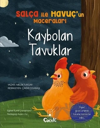 Kaybolan Tavuklar - Salça ile Havuç’un Maceraları – Melek Turgay – Floki Çocuk kitap kapağı