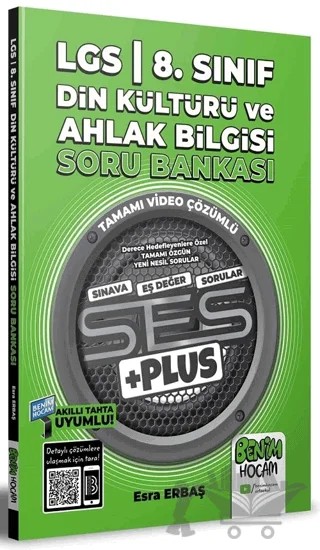 2022 LGS 8. Sınıf Din Kültürü ve Ahlak Bilgisi SES PLUS Soru Bankası – Esra Erbaş – Benim Hocam Yayınları kitap kapağı
