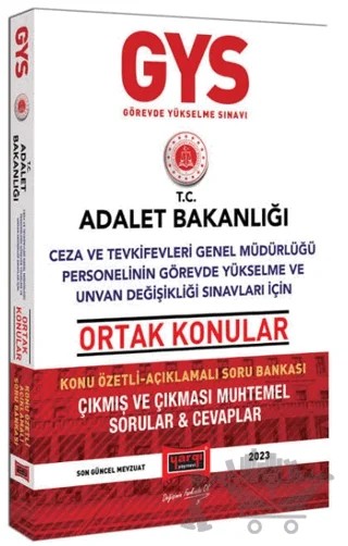 Yargı Yayınları 2023 Adalet Bakanlığı Ceza ve Tevkifevleri Genel Müdürlüğü Personeli İçin Unvan Değişikliği Sınavlarına Yönelik Ortak Konular Konu Özetli Soru Bankası – Kolektif – Yargı Yayınevi kitap kapağı