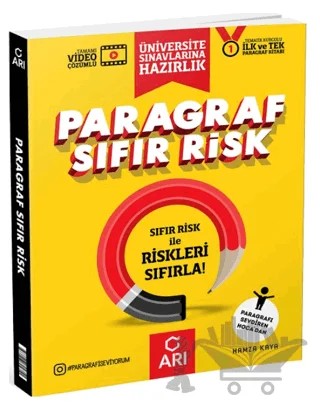 Paragraf Sıfır Risk – Hamza Kaya – Arı Yayıncılık kitap kapağı