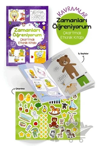 Kavramlar – Zamanları Öğreniyorum – Çıkartmalı Etkinlik Kitabı – Kolektif – Bigkids Yayınları kitap kapağı