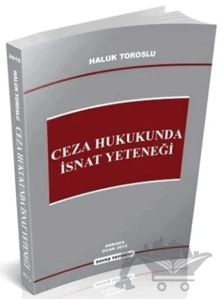 Ceza Hukukunda İsnat Yeteneği – Haluk Toroslu – Savaş Yayınevi kitap kapağı