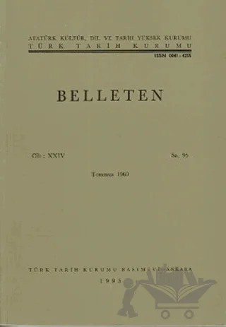 Belleten Sayı: 95 Cilt: 24 – Türk Tarih Kurumu Yayınları kitap kapağı