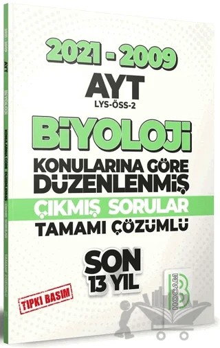 YKS AYT Biyoloji Son 13 Yıl Konularına Göre Çıkmış Sorular 2021-2009 – Kolektif – Benim Hocam Yayınları kitap kapağı