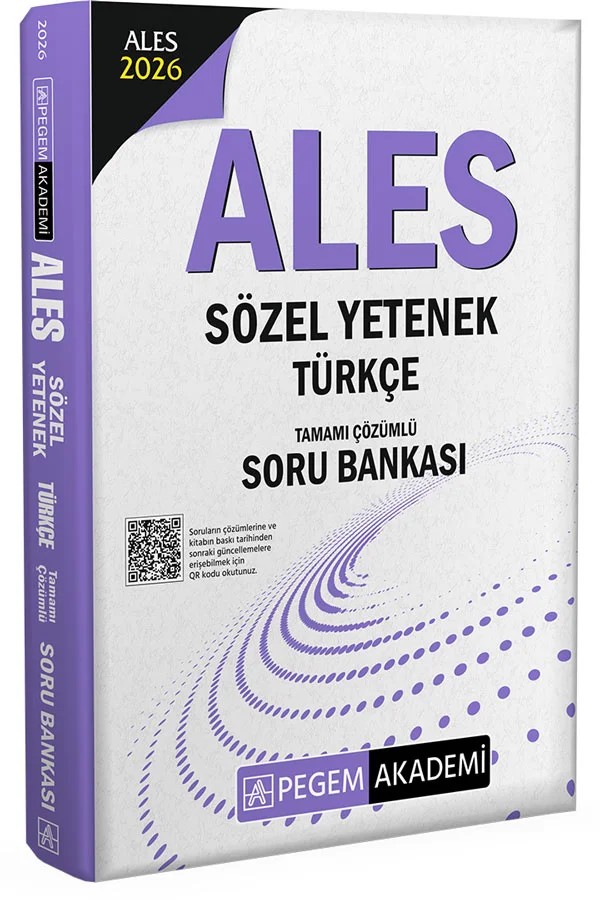 2026 ALES Sözel Yetenek Türkçe Tamamı Çözümlü Soru Bankası – Pegem Akademi Yayıncılık kitap kapağı