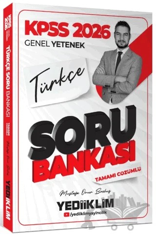 2026 KPSS Genel Yetenek Türkçe Tamamı Çözümlü Soru Bankası – Mustafa Onur Bozkuş – Yediiklim Yayınları kitap kapağı