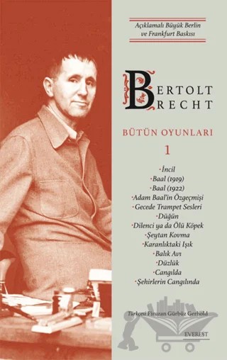 Bertolt Brecht Bütün Oyunları 1 – Bertolt Brecht – Everest Yayınları kitap kapağı