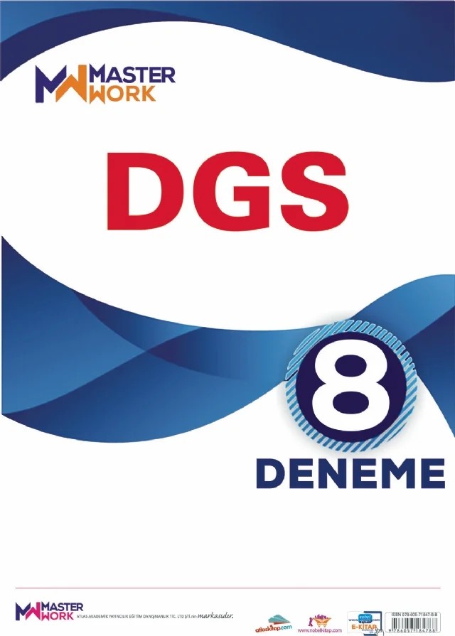 DGS - 8 DENEME + Çözüm Kitapçığı / Sayısal-Sözel – Komisyon – MasterWork kitap kapağı