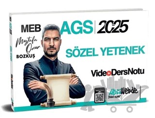 2025 MEB AGS Sözel Yetenek Video Ders Notu – Mustafa Onur Bozkuş – HocaWebde Yayınları kitap kapağı