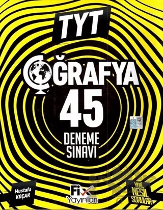 2023 TYT Coğrafya 45 Denemeleri – Mustafa Koç – Fix Yayınları kitap kapağı