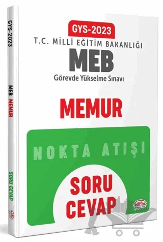 Milli Eğitim Bakanlığı Memur GYS Soru - Cevap – Kolektif – Editör Yayınevi kitap kapağı
