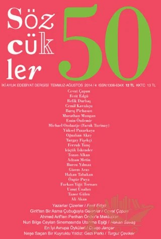 Sözcükler Dergisi Sayı: 50 / Temmuz-Ağustos 2014 – Sözcükler Yayınları kitap kapağı