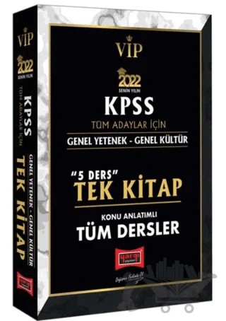 2022 VİP KPSS GY GK 5 Ders Tek Kitap Tüm Dersler Konu Anlatımlı – Kolektif – Yargı Yayınevi kitap kapağı