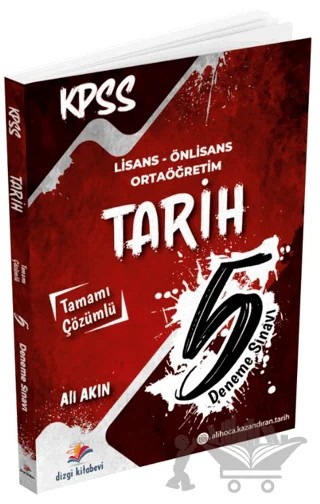 KPSS Tarih 5 Çözümlü Deneme Sınavı – Ali Akın – Dizgi Kitap kitap kapağı