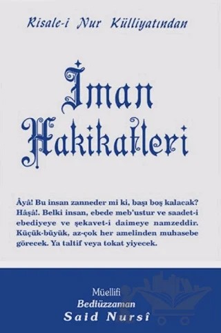 İman Hakikatleri Normal Boy – Bediüzzaman Said Nursi – Envar Neşriyat kitap kapağı