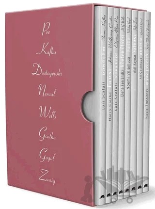 Resimli Başyapıtlar Seti (8 Kitap Takım) – Edgar Allan Poe, Franz Kafka, Fyodor Mihayloviç Dostoyevski, Gerard de Nerval, H. G. Wells, Johann Wolfgang Von Goethe, Nikolay Vasilyeviç Gogol, Stefan Zweıg – Kolektif Kitap kitap kapağı